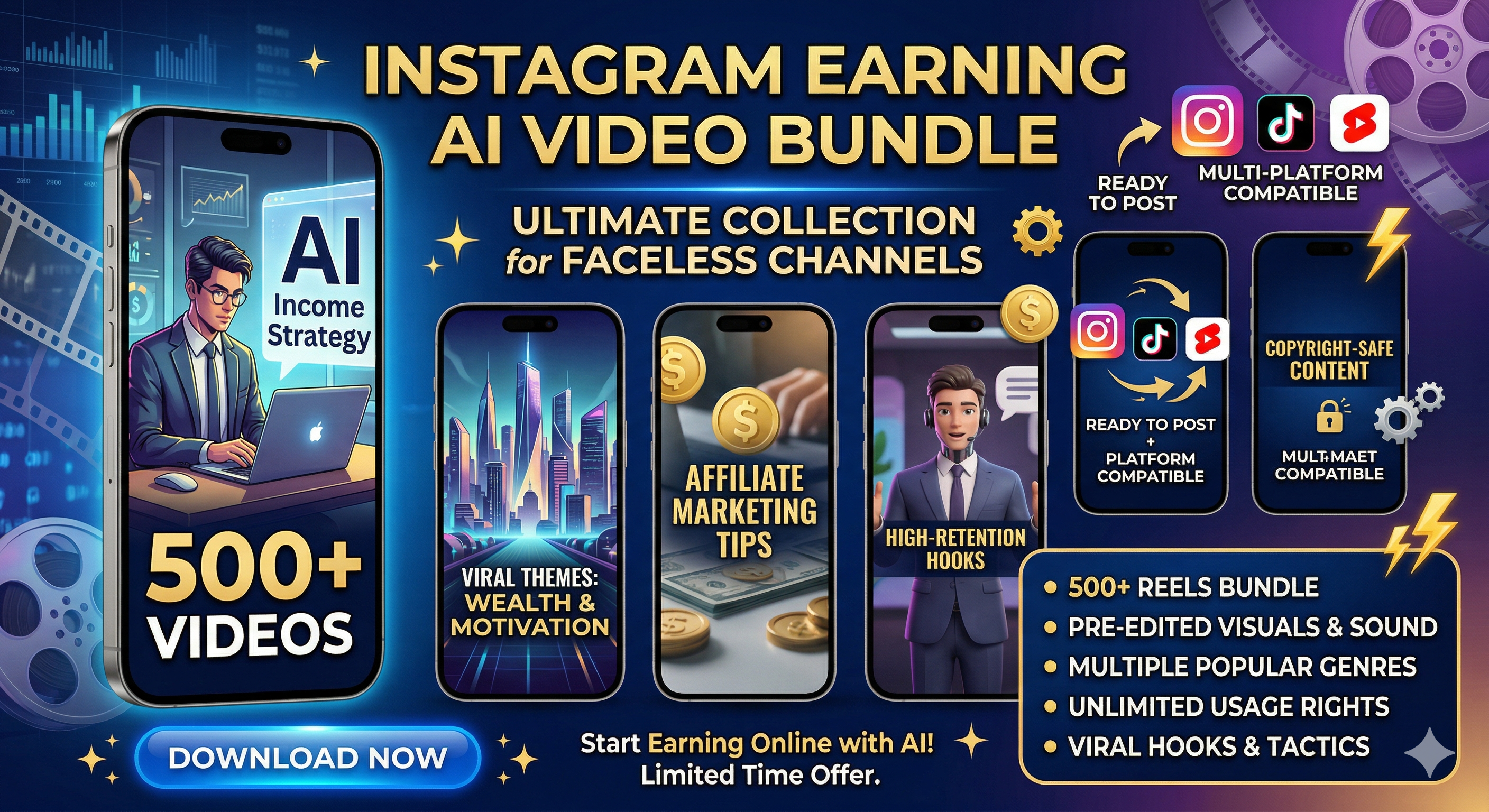 Instagram Earning Ai Video Bundle